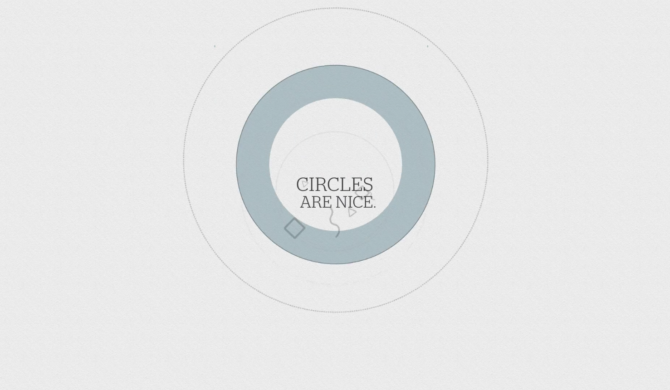 Screenshot van animatie over cirkels